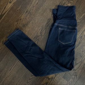 Maternity full panel blue jeans, size M